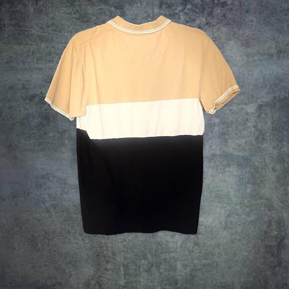 Black, white and tan polo shirt - Picture 2 of 3